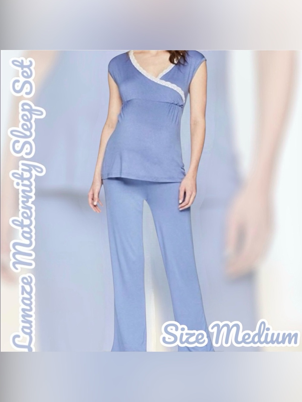 Lamaze Maternity 2pc Sleeveless Sleep Pant Set Sz Medium NWT